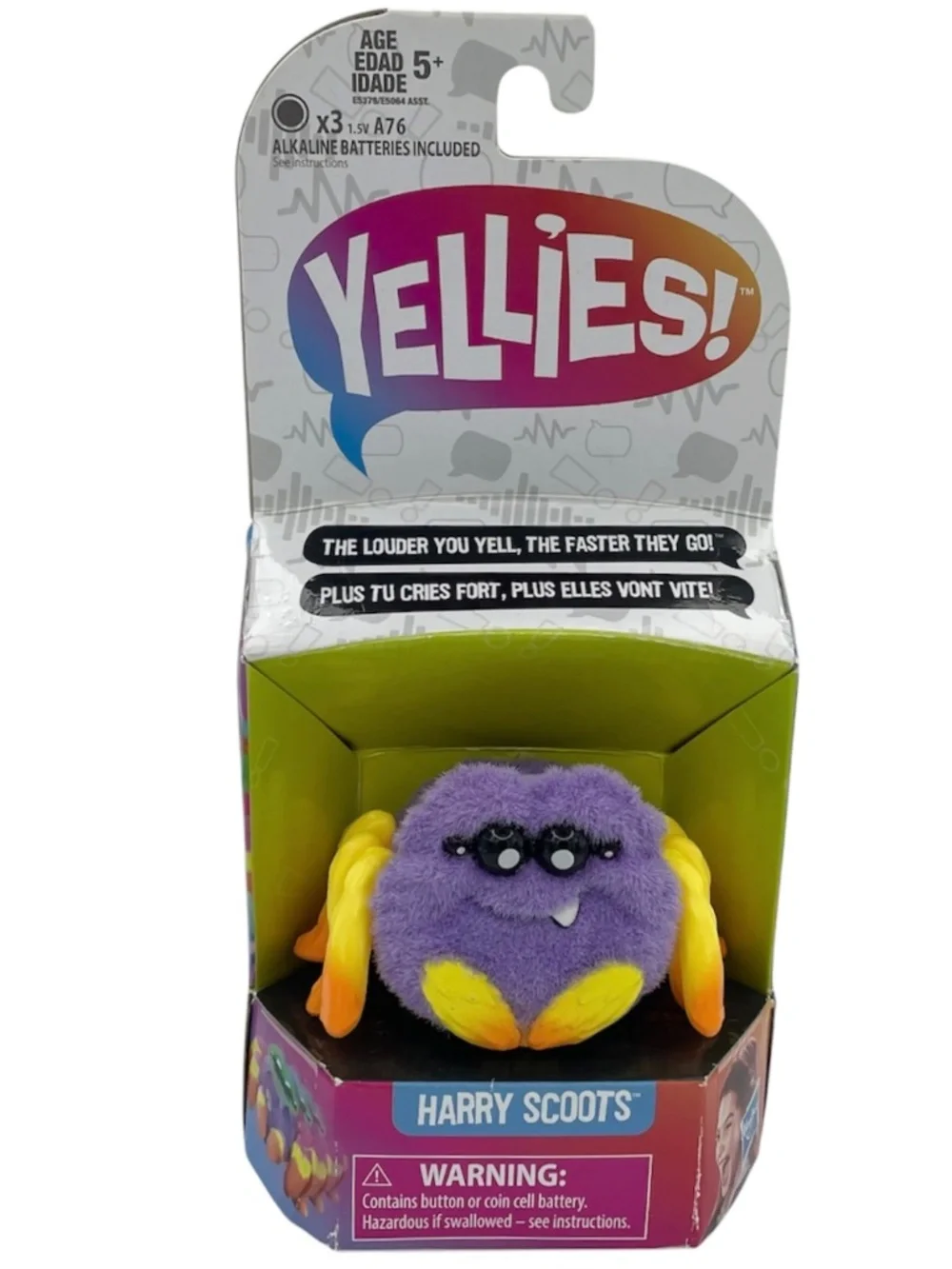 Yellies! Harry Scoots spider voice activated pet toy